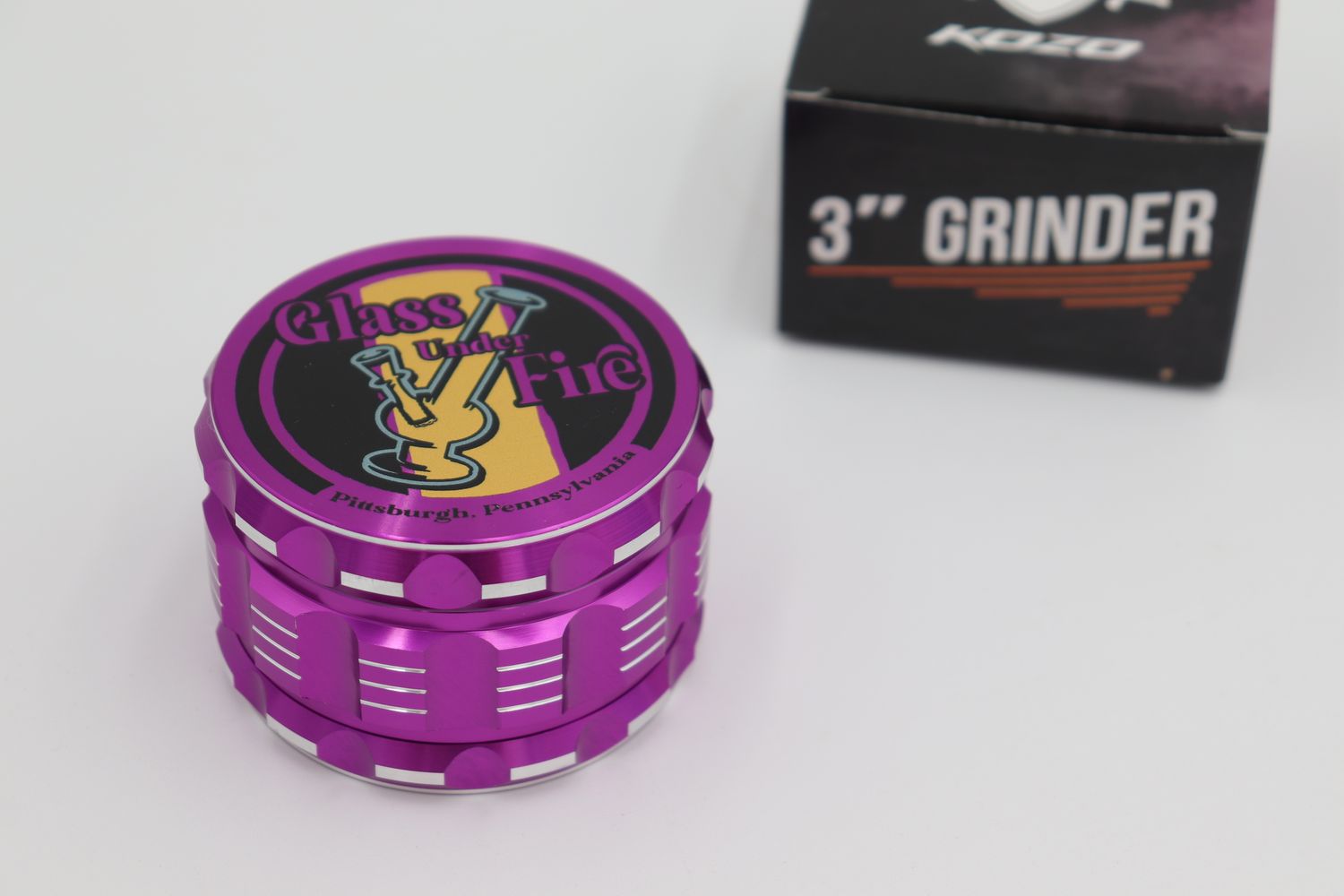 Logo Grinder Purple 3”