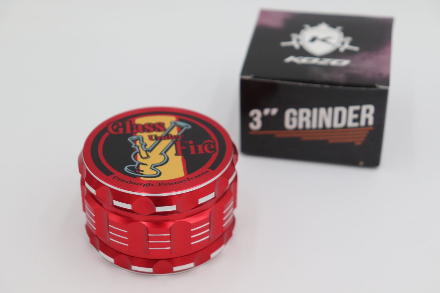 Logo Grinder Red 3”