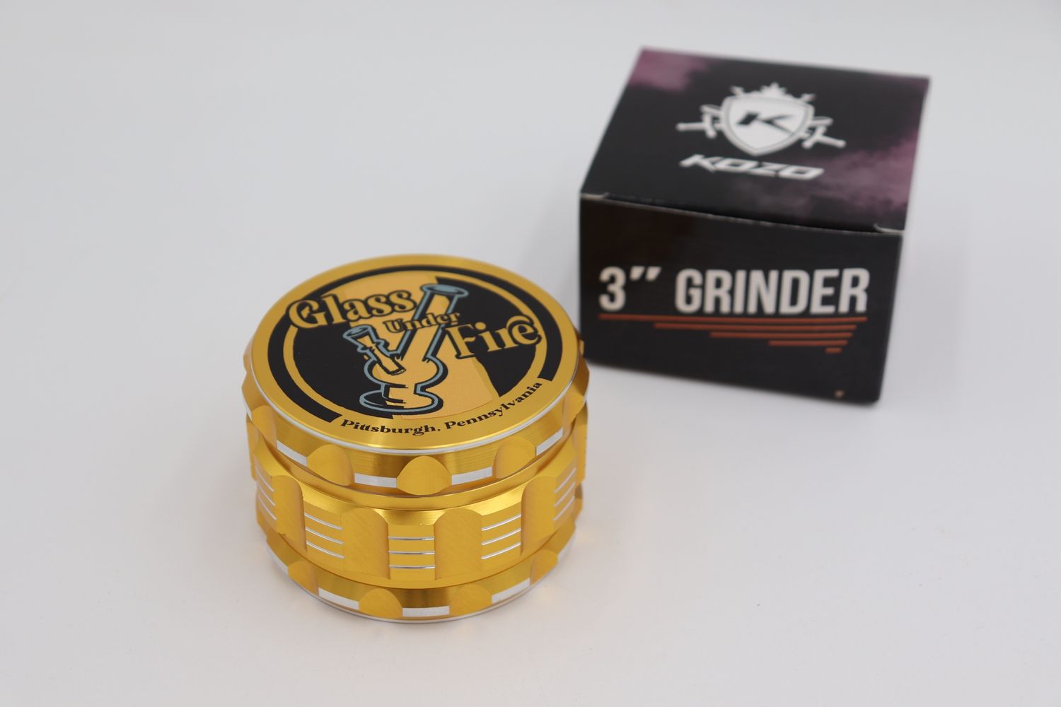 3” GUF grinder Gold