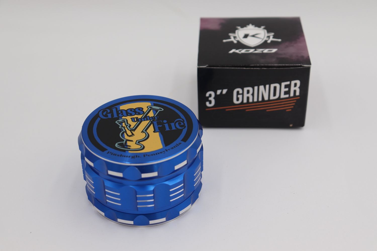 3” GUF grinder blue