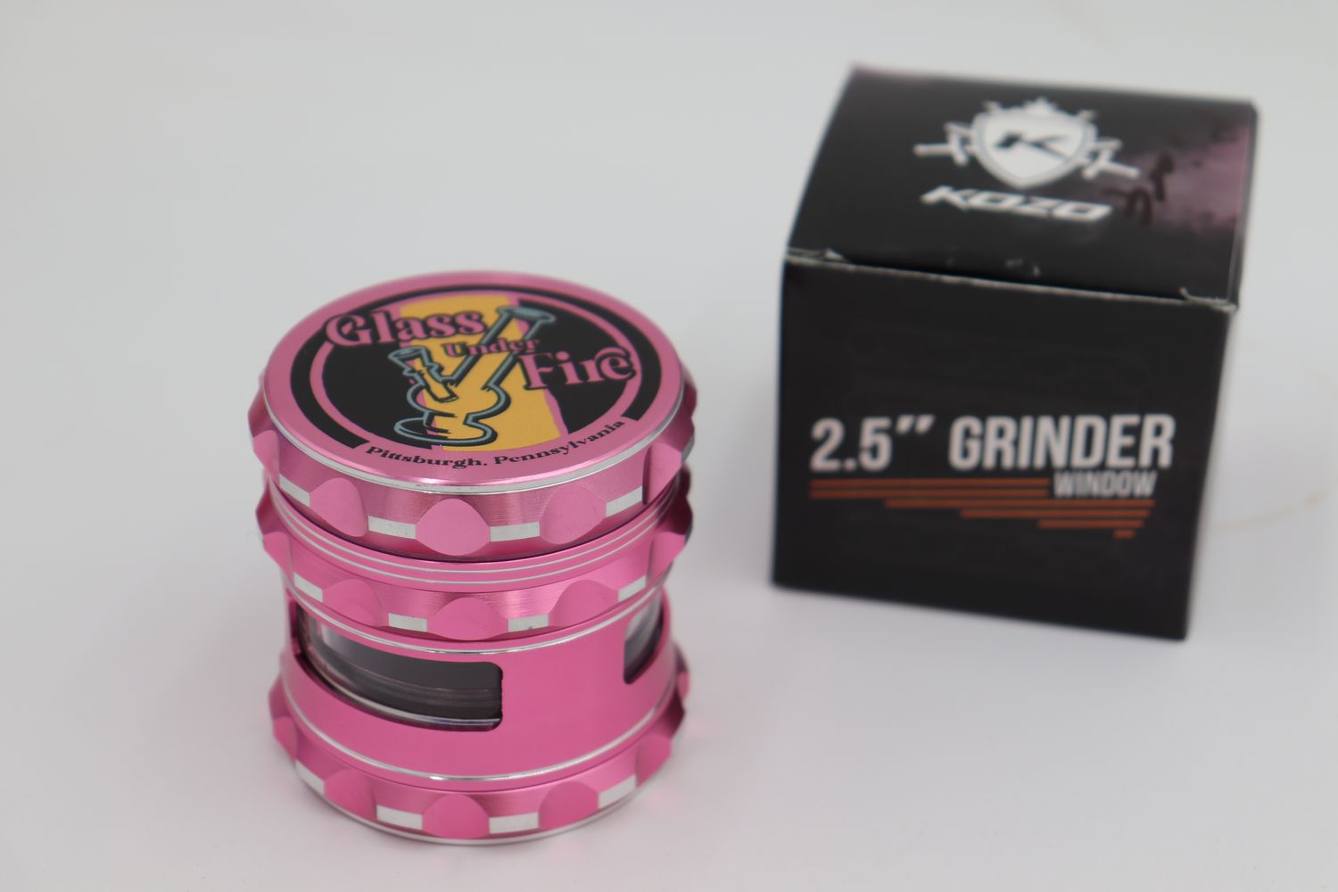 Logo Grinder With Window Pink