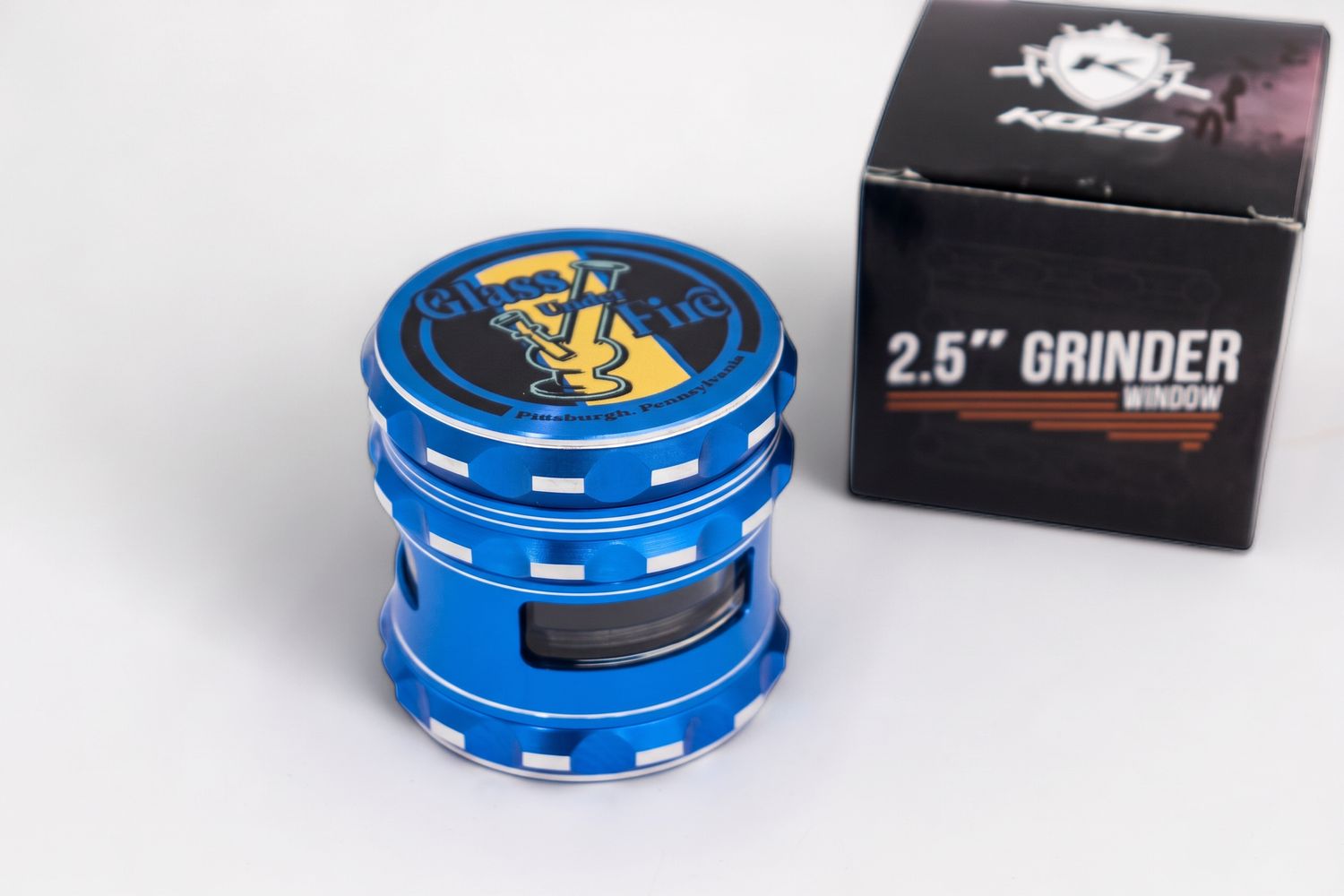 Logo Grinder With Window Blue