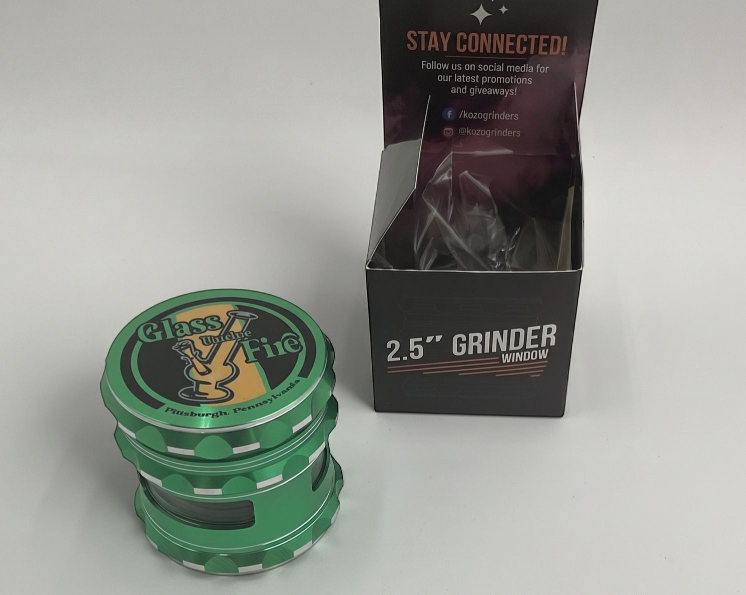 Logo Grinder With Window Green