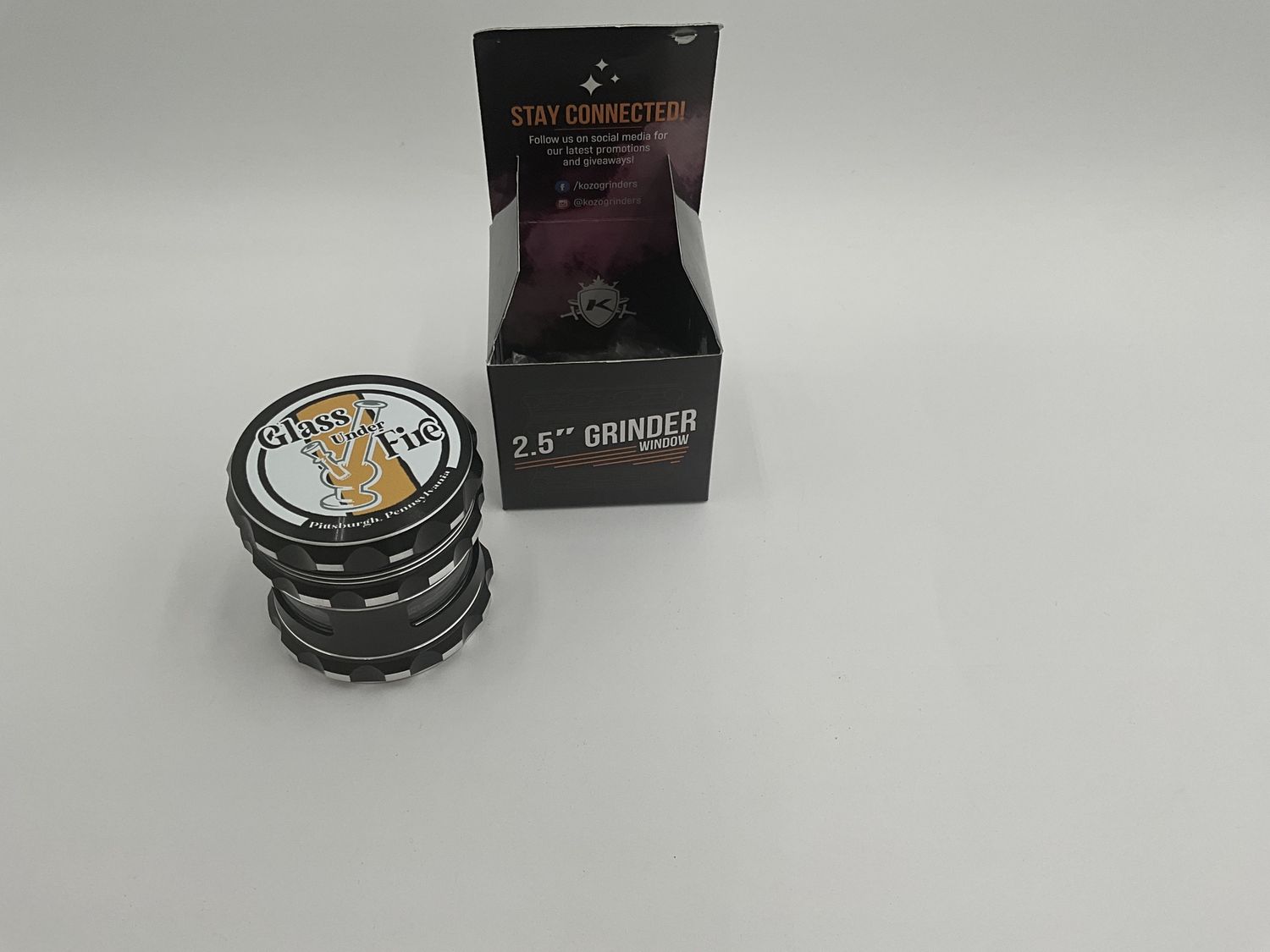 2.5” GUF grinder with window black