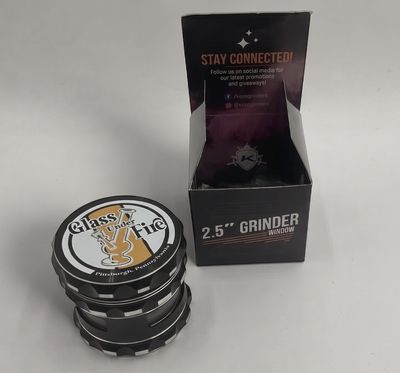 Logo Grinder With Window Black