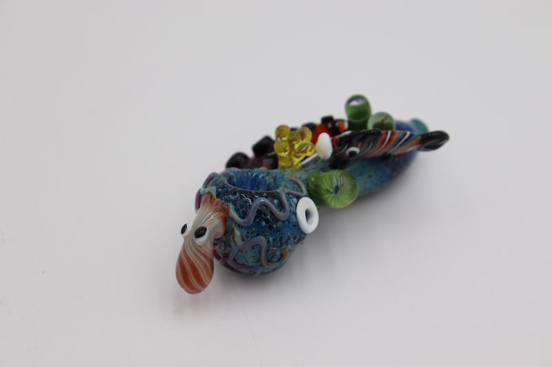 Sea life octopus hand pipe (blue)