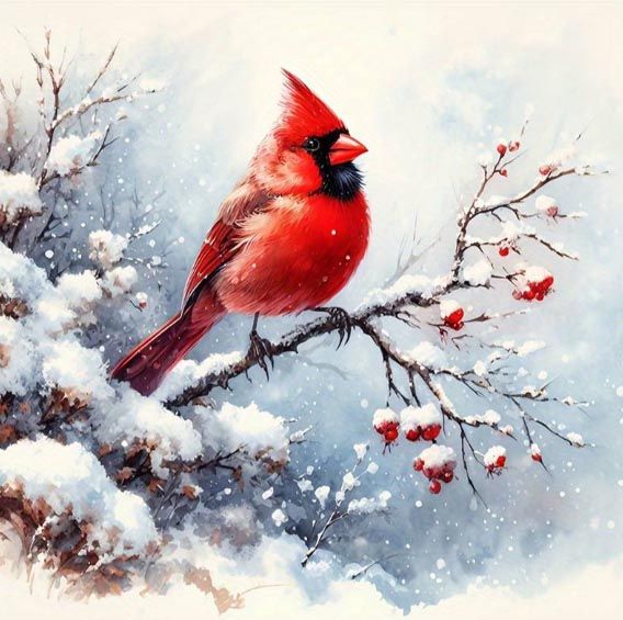 Acrylic  Art  Class Cardinal Sunday, December 14 ~ 1:00 to 3:00 pm
