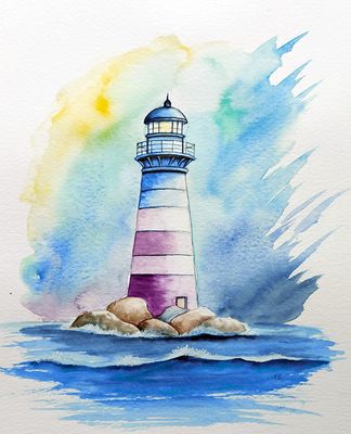 Watercolour Art class Lighthouse June 22 3:30 to 5:30 pm