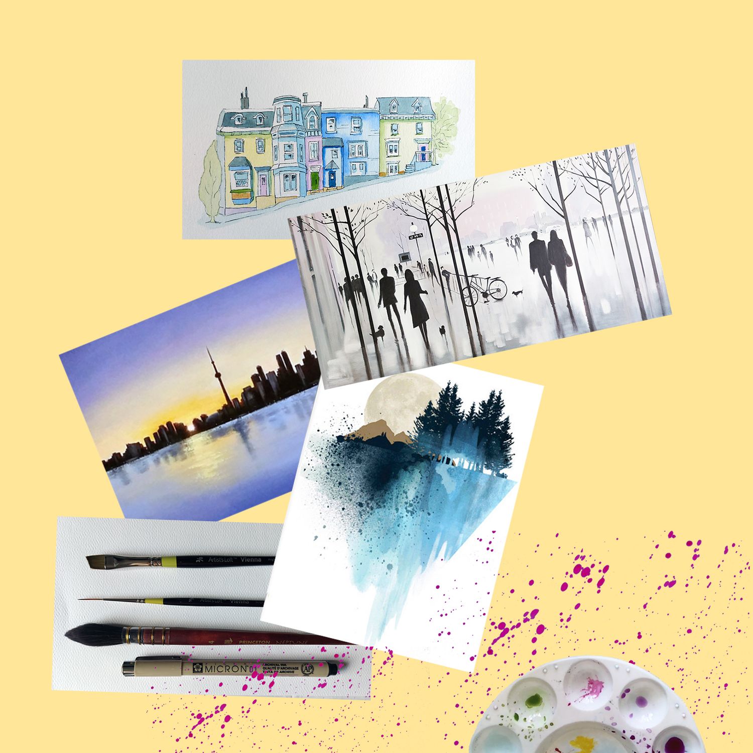 Watercolour Art Class Intermediate,  level two