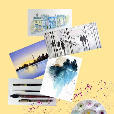 Watercolour Art Class Intermediate,  level two