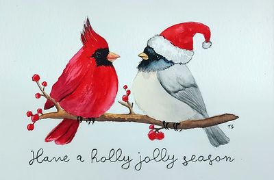 2025 Sun Dec 7  Watercolour Christmas Cards  (3 one hour classes to choose from)