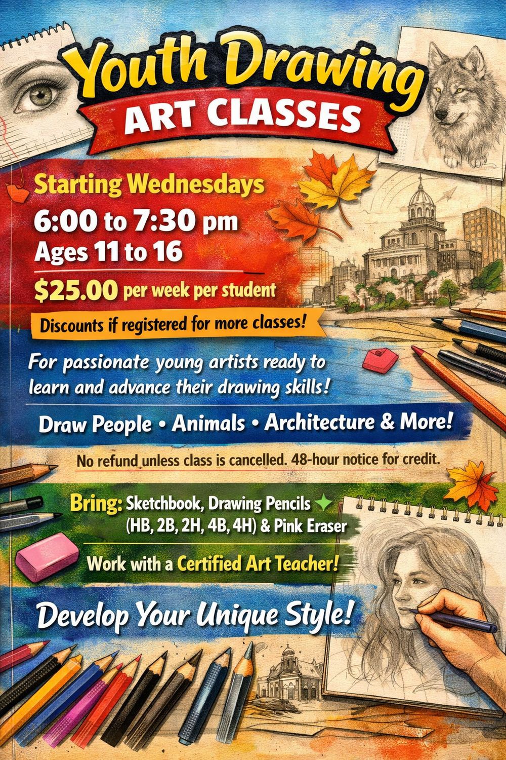 2026 Youth Drawing Art Classes