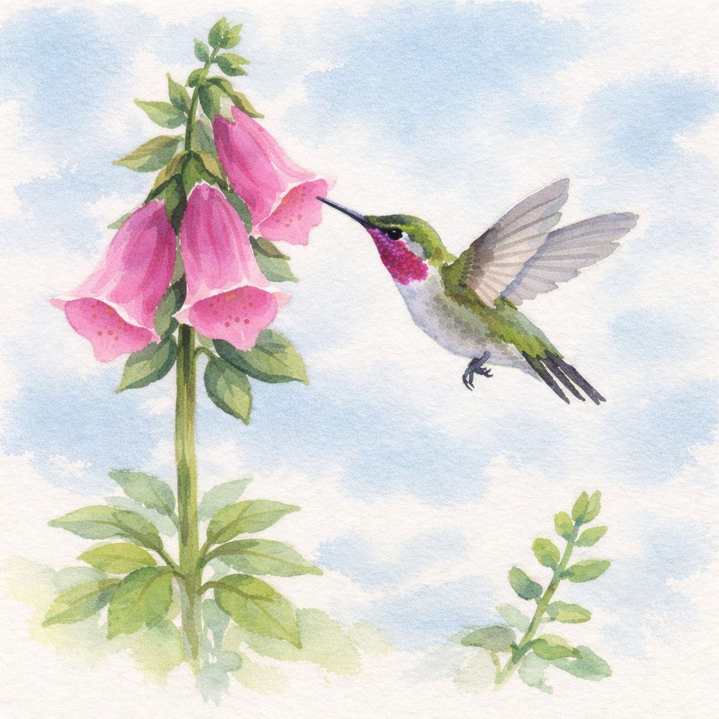 Watercolour  Class Anna's Hummingbird Sunday, May 3, 3:00 to 5:00 pm
