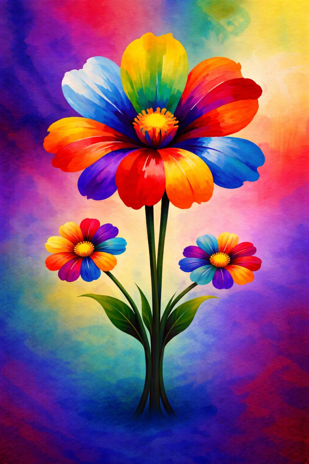 Acrylic Art Class: Abstract Flowers Sunday, May 10,  2:45 to 4:45 pm