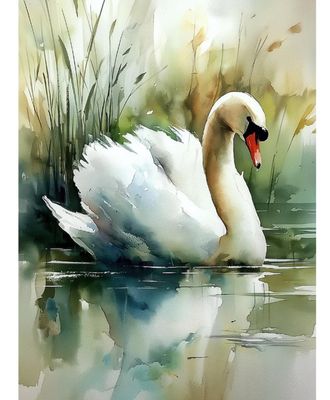 Watercolour Art Class: Swan  Sunday, June 21,  1:00 to 3:00 pm