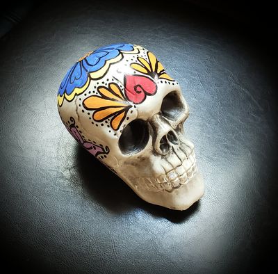 Youth Art Class: Mixed Media Skull Sunday October 25, 2:45 to 4:15 pm