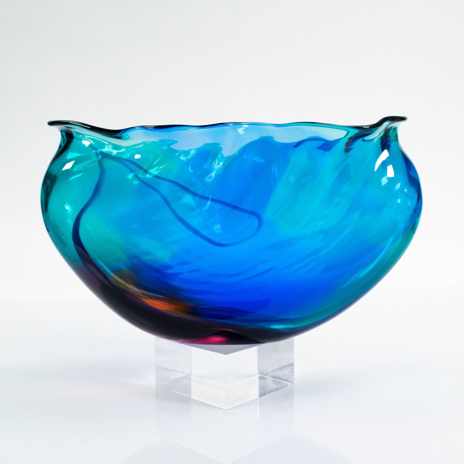 Seasholtz Glass Coastal Bowls, Color: Cool Rainbow