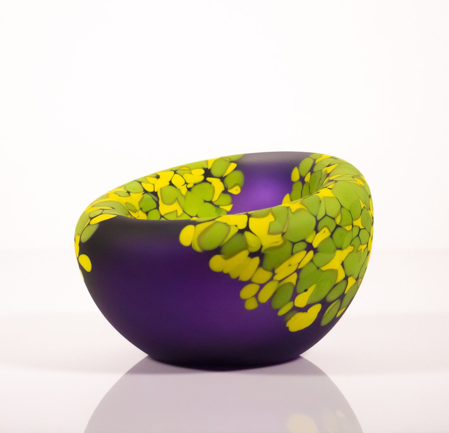 Kingston Glass: Jelly Bowl , Color: Purple/Lime