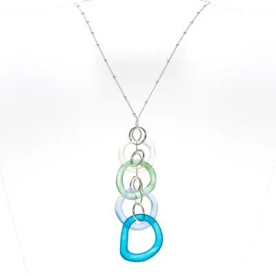 Smart Glass Wave Chandelier Necklace 4034