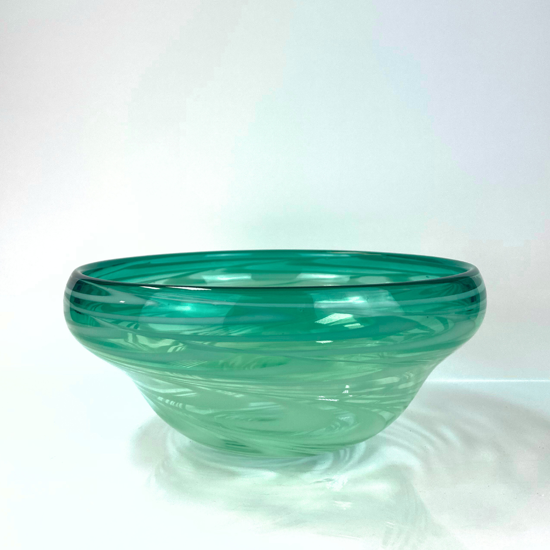 Merletto Bowl in Teal and White by Harry Boux