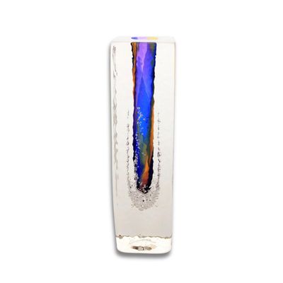 Blodgett Glass Heavy Flat Square Vase