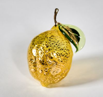 Via Graceffo Murano Glass Lemon 3&quot;
