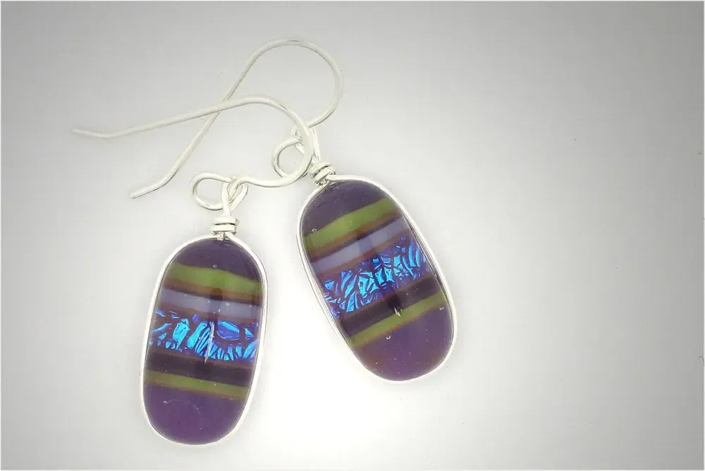 Momo Glassworks BM-118 Sephirot Earrings Purple