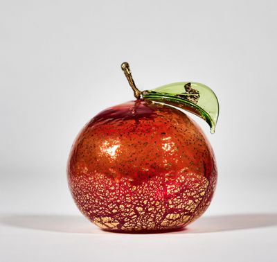 Via Graceffo Murano Glass Orange 3&quot;