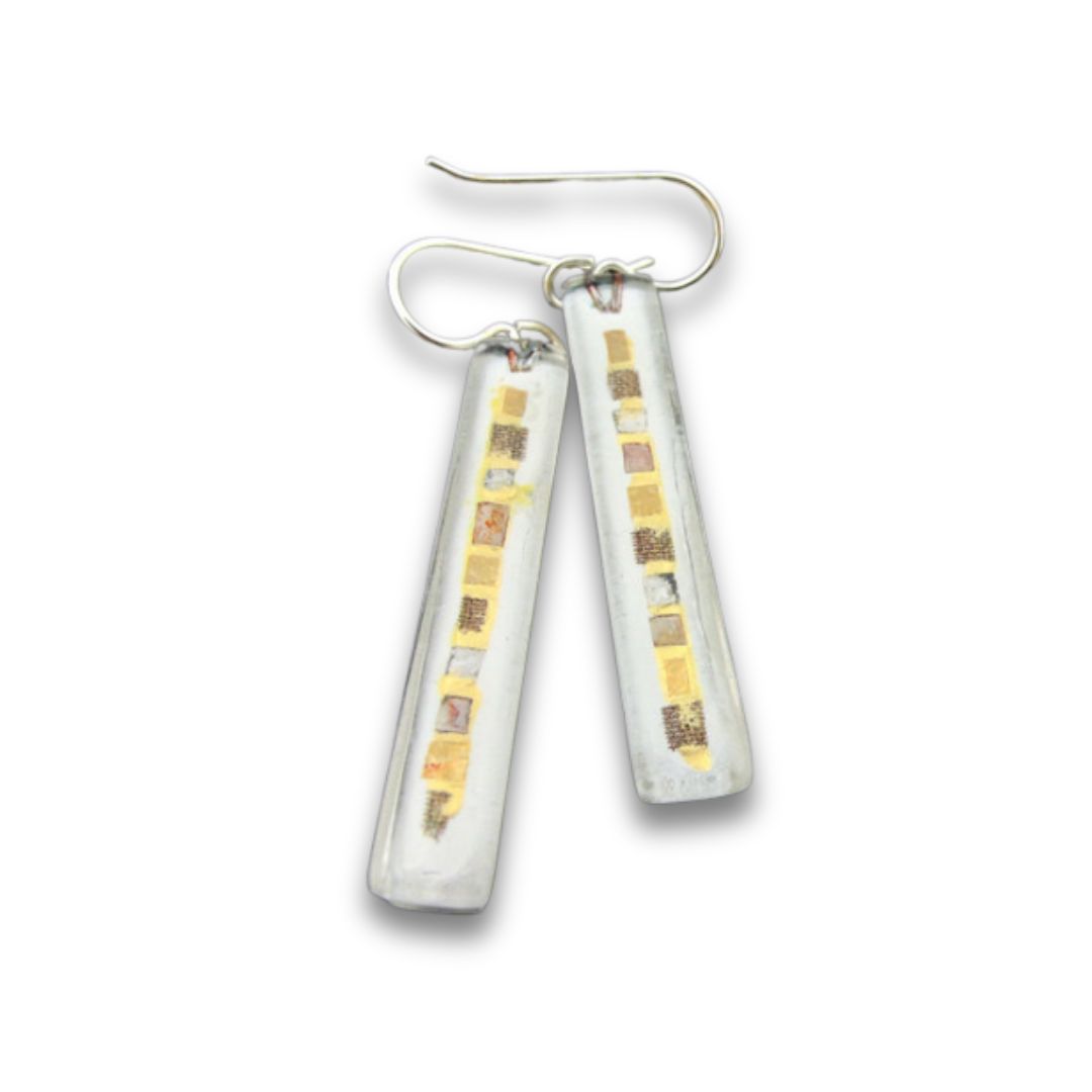Momo Glassworks GC-181 White Golden Phase Lg. Bars