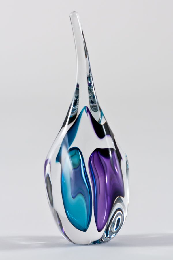 Krystyna Glass Dancing Souls, Color: Amethyst / Turquoise