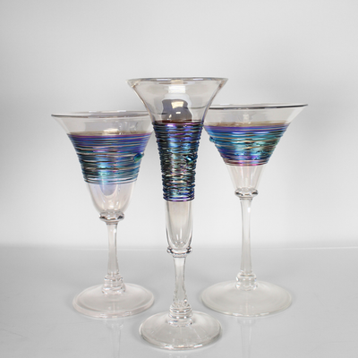 Romeo Glass Rainbowspun Venetian Wine