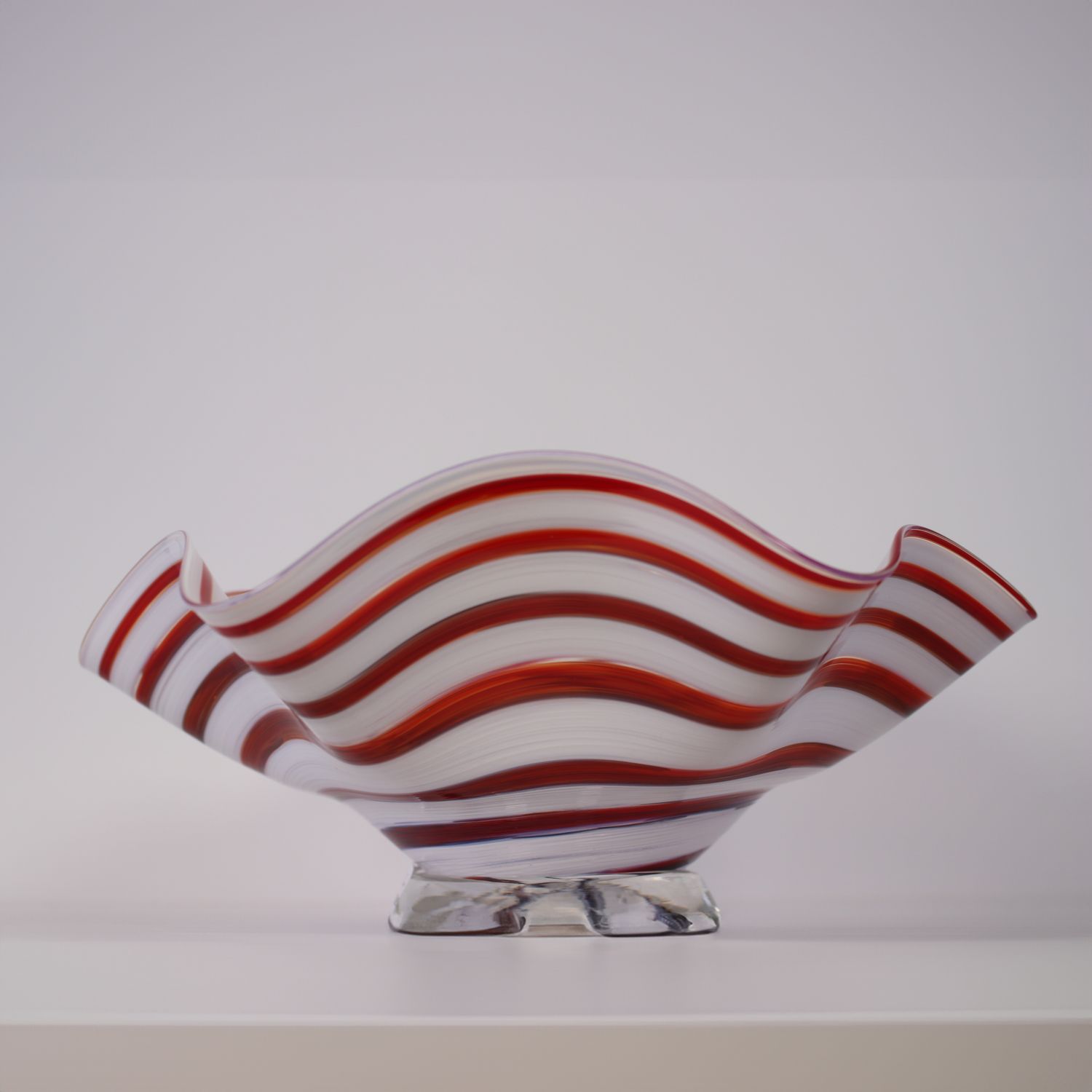 Hudson Glass: Candy Cane Bowl