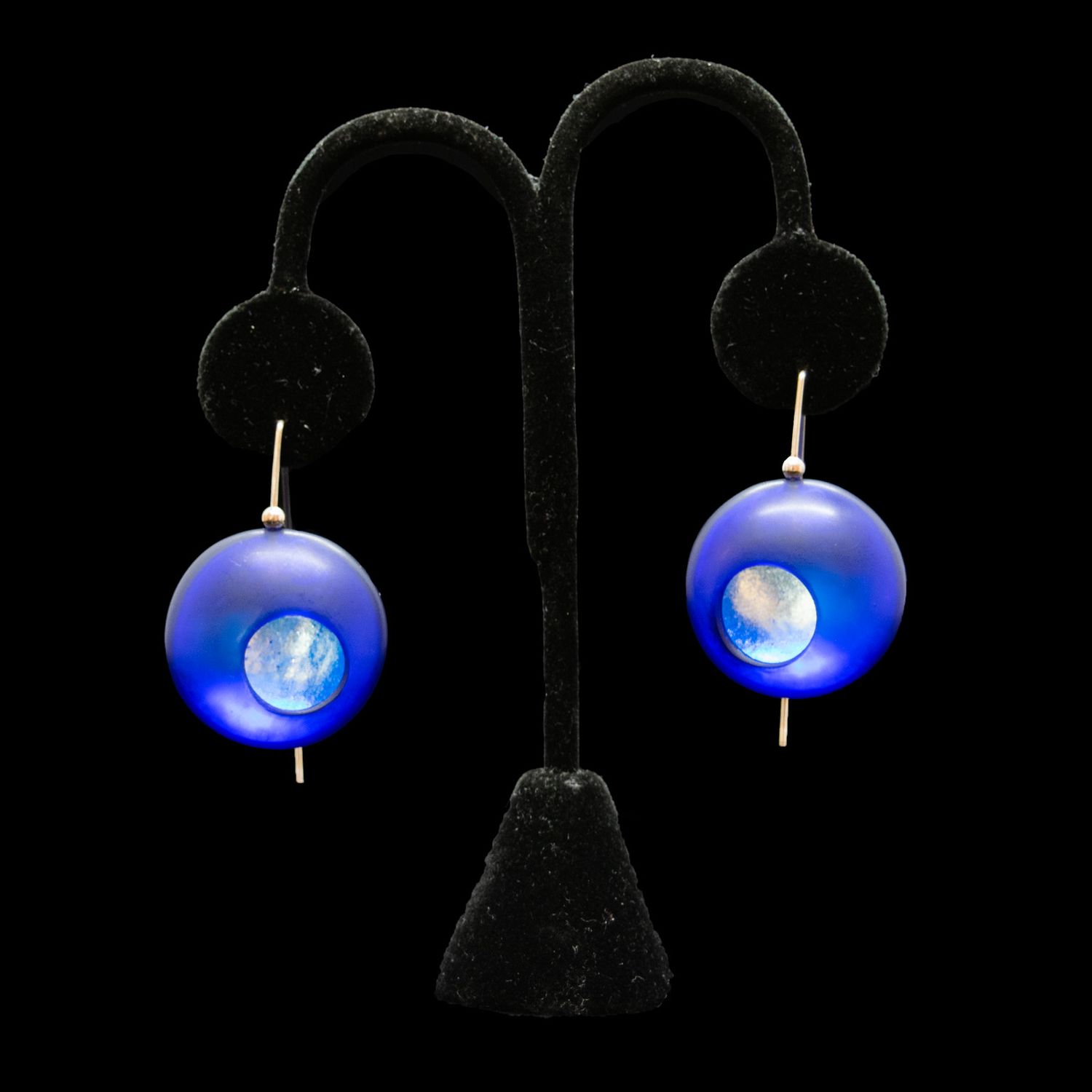 Dolores Barrett Atomic/Lava Earrings, Color: Cobalt
