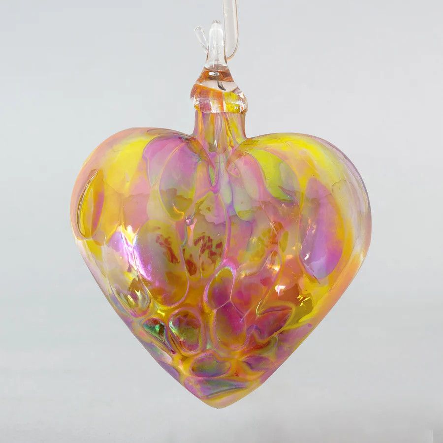 Glass Eye Studio Heart Ornament, Color: Sunset Beauty