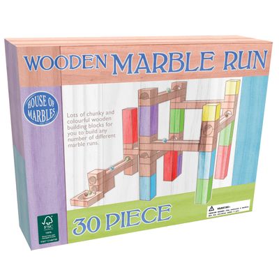 Wooden Marble Run 30pc