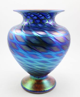 Opal Art Glass: Blue Escher Fat Boy Classic
