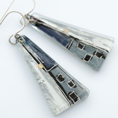 Momo Glassworks GC-087 Grauhaus Lg Triangles Gray