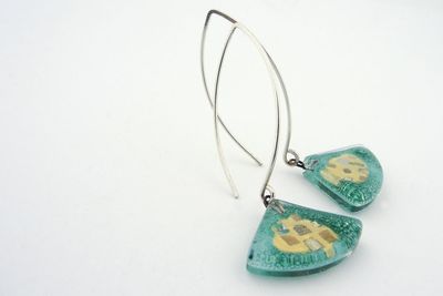 Momo Glassworks GC-096 Golden Phase Aqua Lg Fans