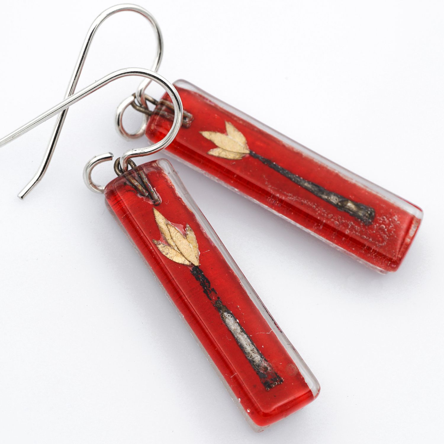 Momo Glassworks GC-166 Silver Flower Med Bars