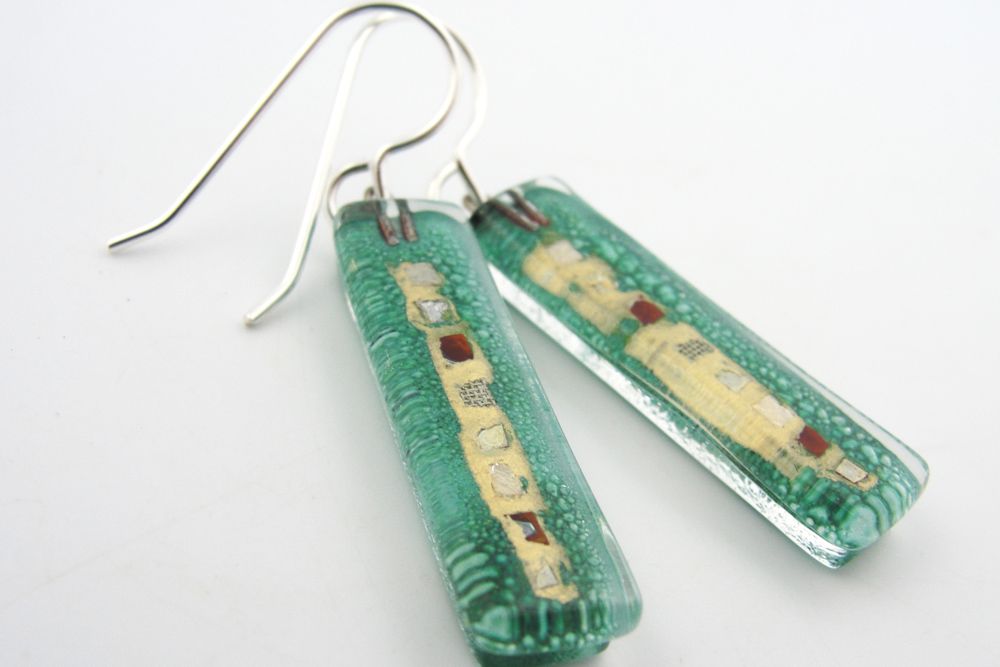 Momo Glassworks GC-167 Golden Phase Aqua Med Bars