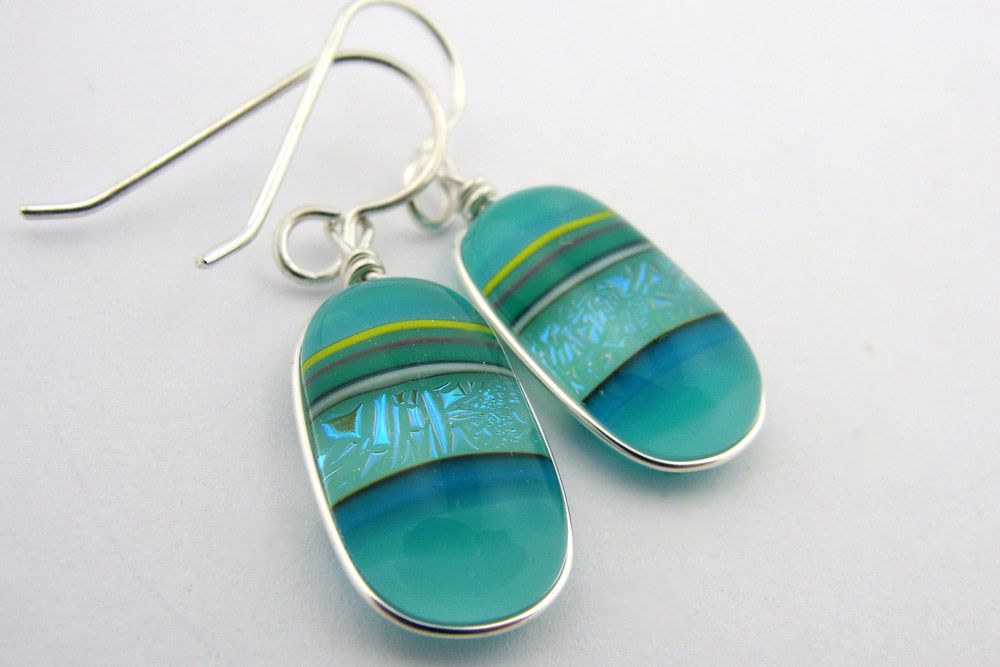 Momo Glassworks BM-102 Seigaiha Earrings II