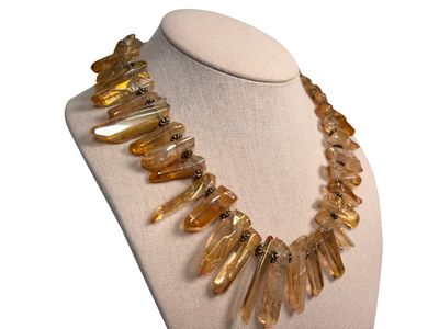 Jean Schaeffer-Amber Quartz Nugget Necklace