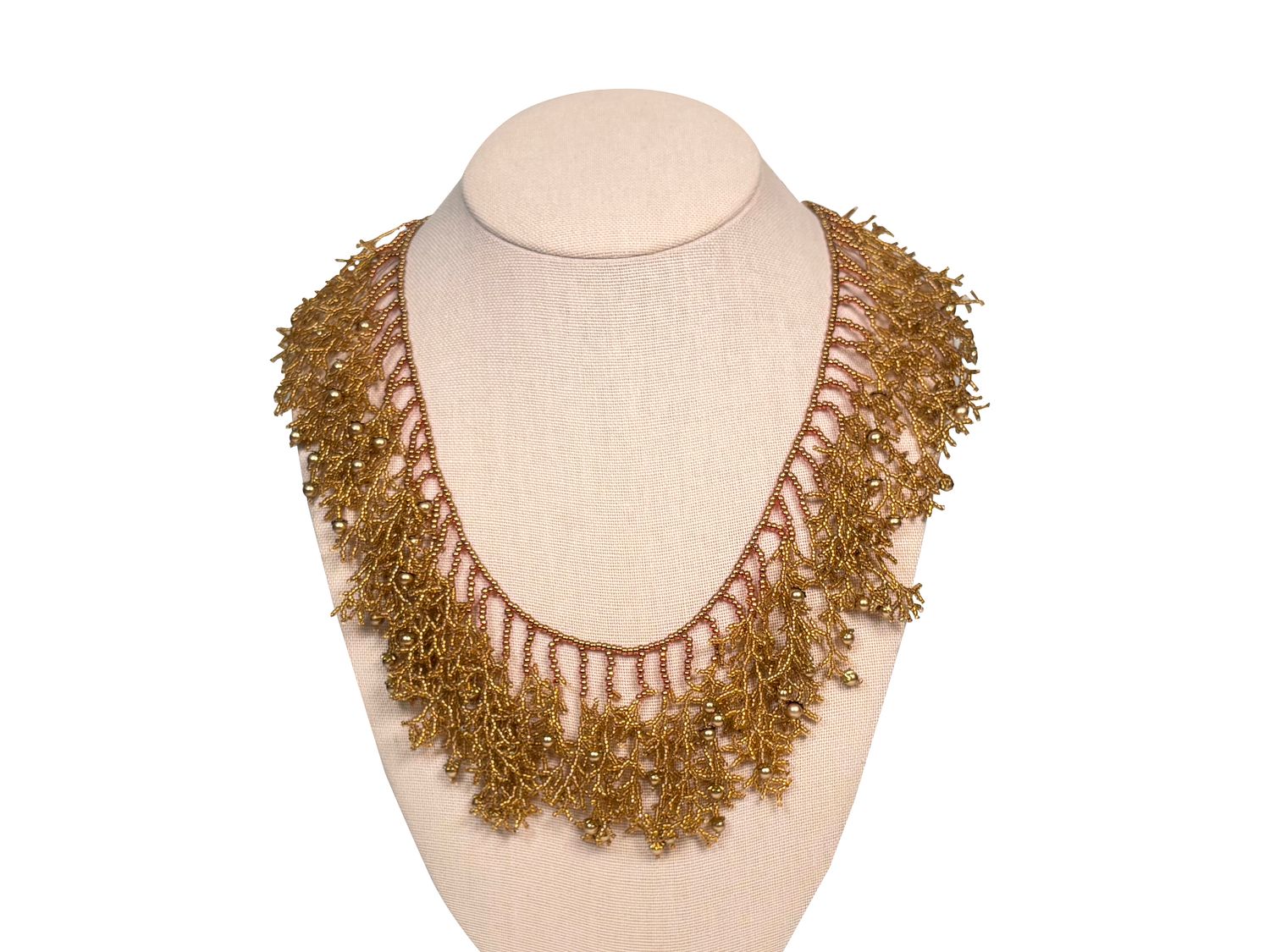 Jean Schaeffer- Gold Coral Necklace