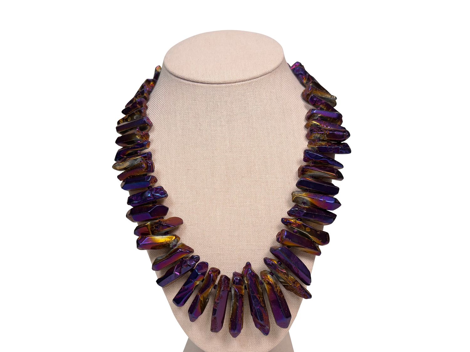 Jean Schaeffer- Eggplant Quartz Nugget Necklace