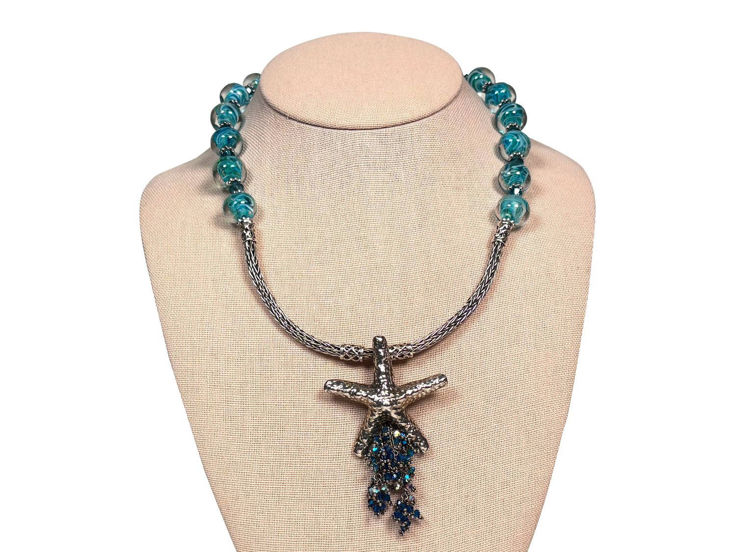 Jean Schaeffer Fine Silver Starfish Necklace