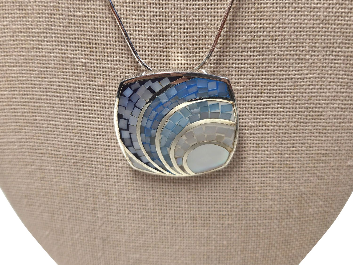 MedArtCo Mosaic Square Pendant NAOC2798-2