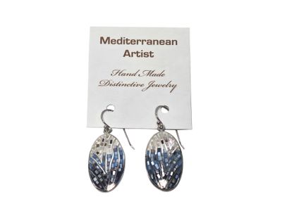 MedArtCo Mosaic Oval Earrings NAOE4222