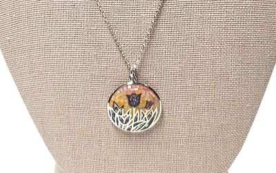 MedArtCo Mosaic Flowers Necklace NAZE7829P