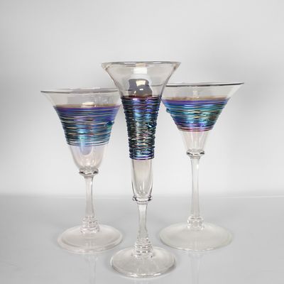 Romeo Glass Rainbowspun Venetian Wine