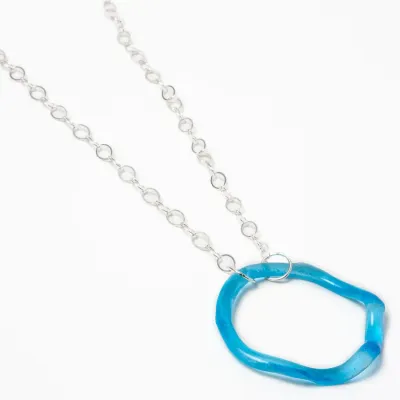 Smart Glass Wave Open Necklace 4020